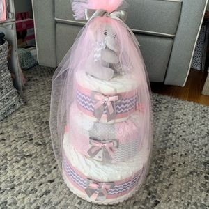 Diaper Cake (Baby Girl)